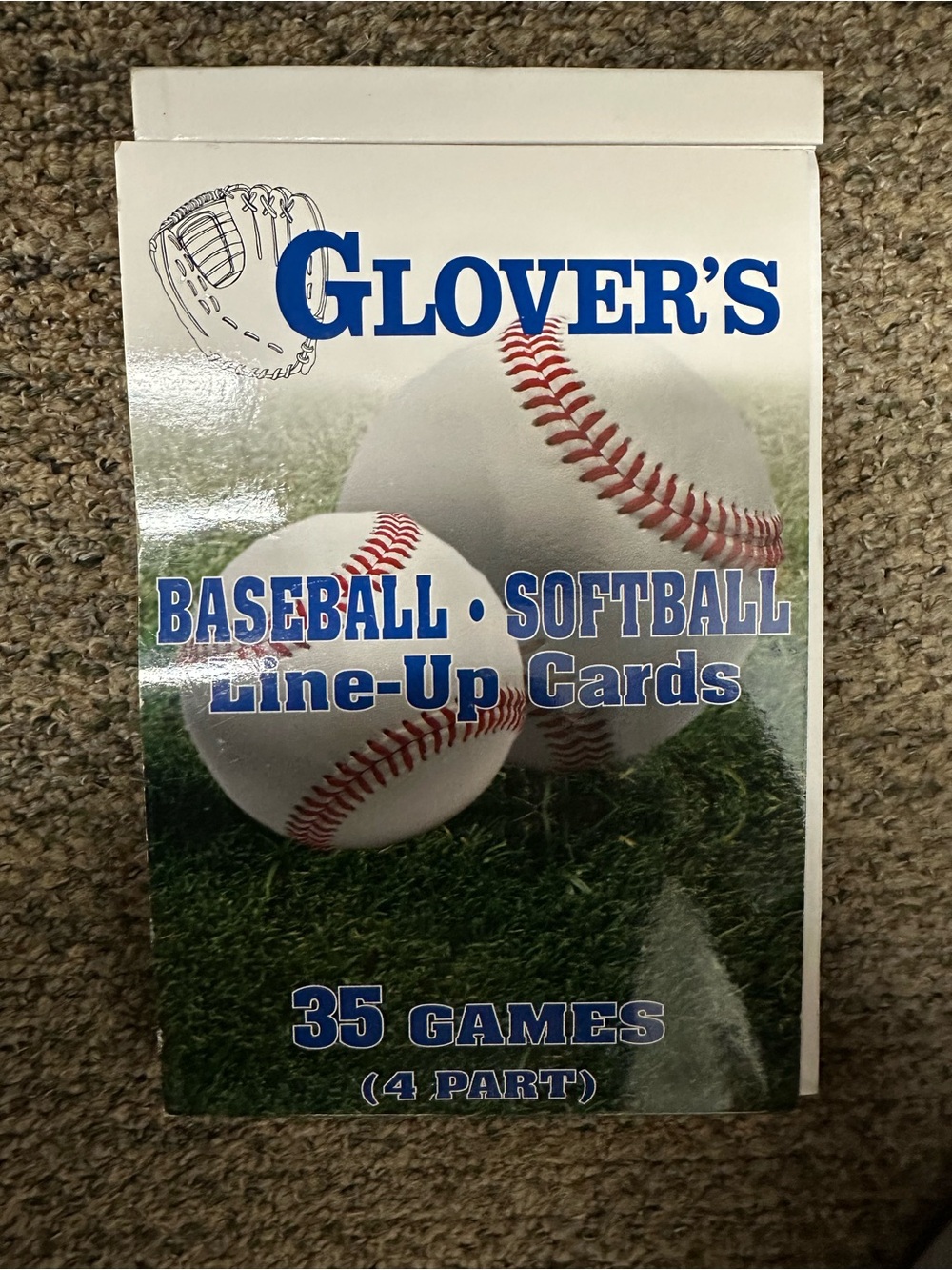 Glover's Baseball & Softball Line-Up Cards - 33 out of 35